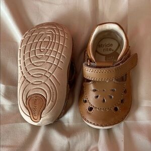 Stride Rite Tan Baby Walker Shoes